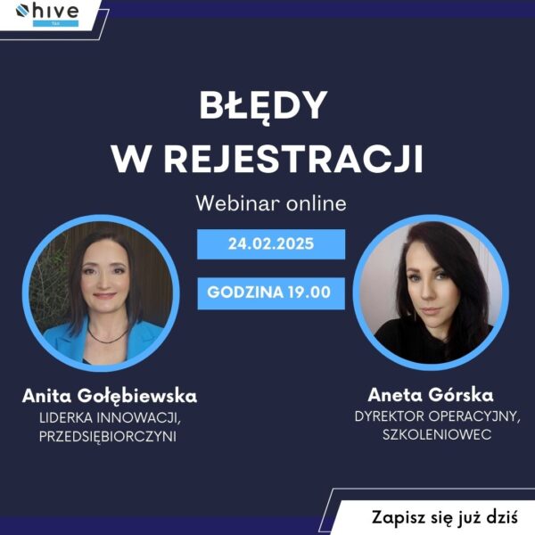 Bezpłatny webinar - ZAPOBIEGANIE BŁĘDOM PRZY REJESTRACJI FIRMY- 24.02